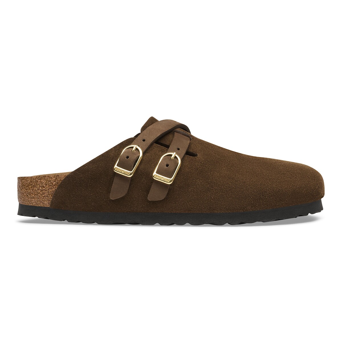 Sabots en cuir suédé, BLAIR D-BUCKLE marron, BIRKENSTOCK