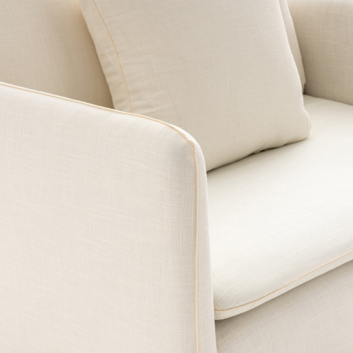 Fauteuil XL lin/viscose, Ivete ivoire, LA REDOUTE INTERIEURS