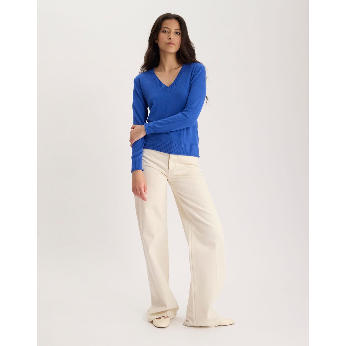 Pull Morcant en coton bleu, INES DE LA FRESSANGE PARIS