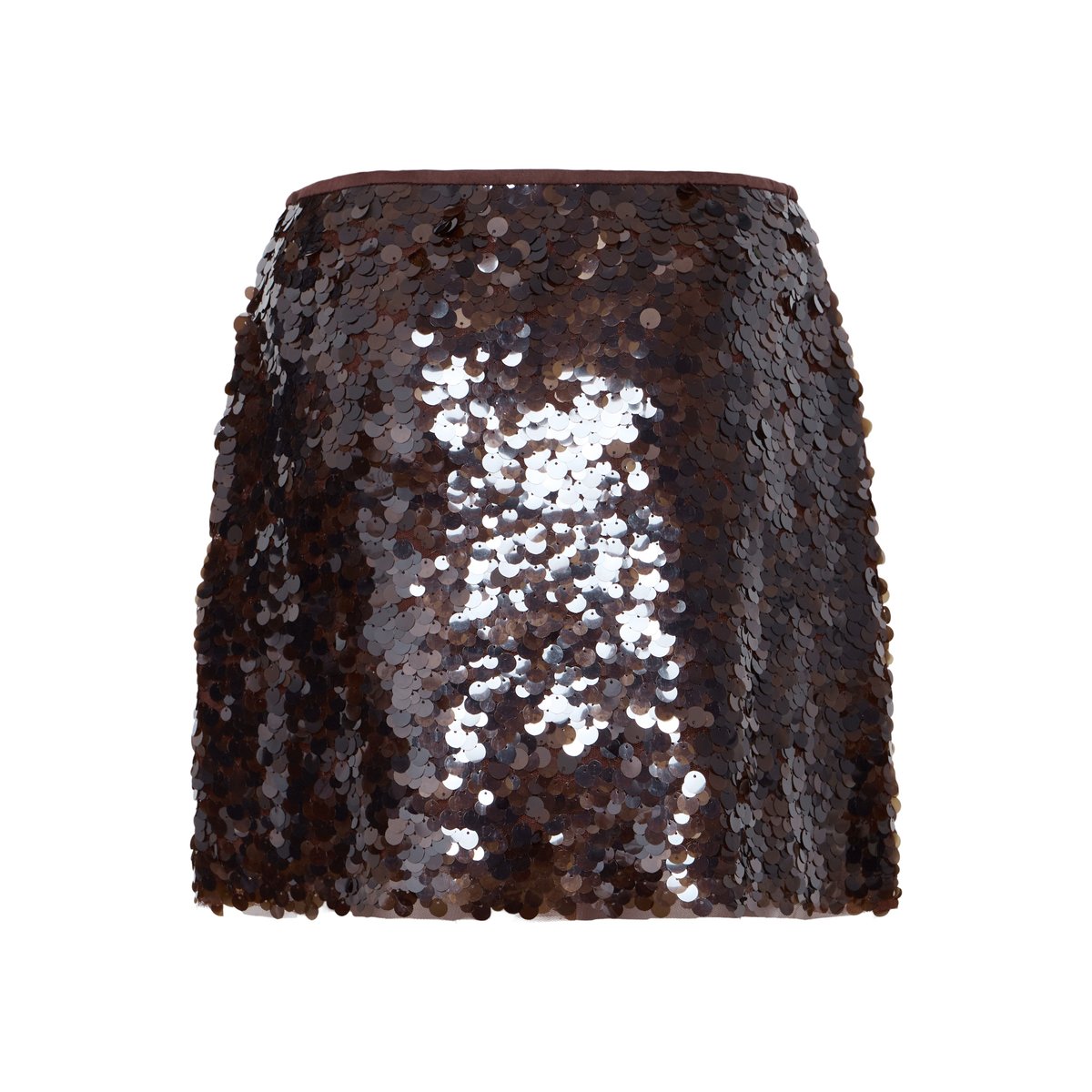 Jupe décontractée marron fudge, ICHI