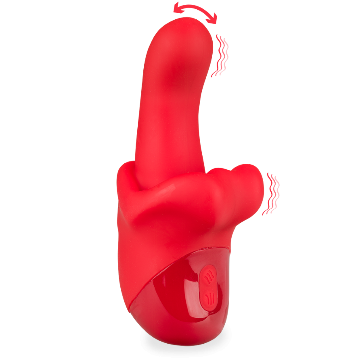 Vibromasseur puissant rabbit mouvements et vibrations Yummy rouge, LOVE AND VIBES