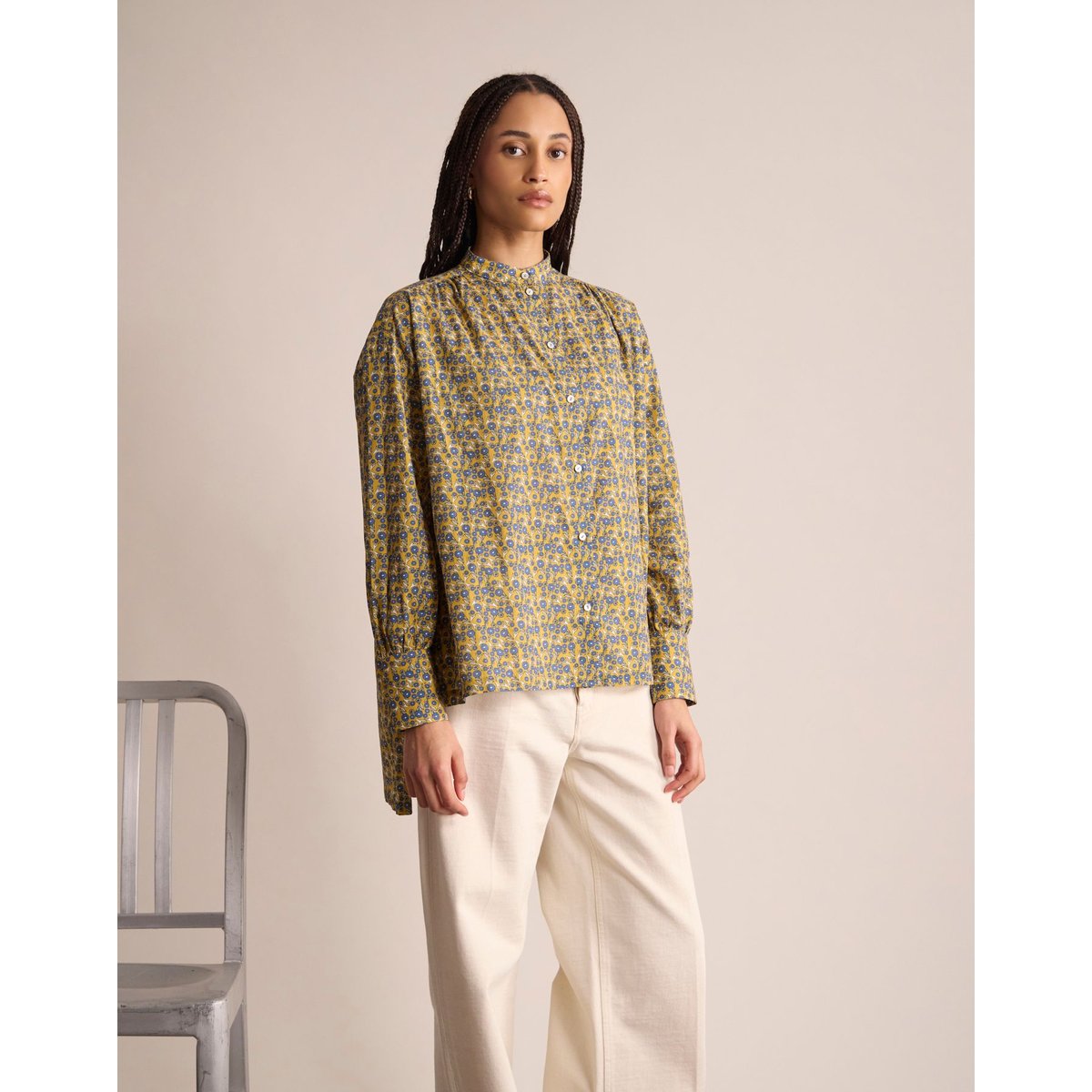 Chemise Adamo en coton ecru, INES DE LA FRESSANGE PARIS