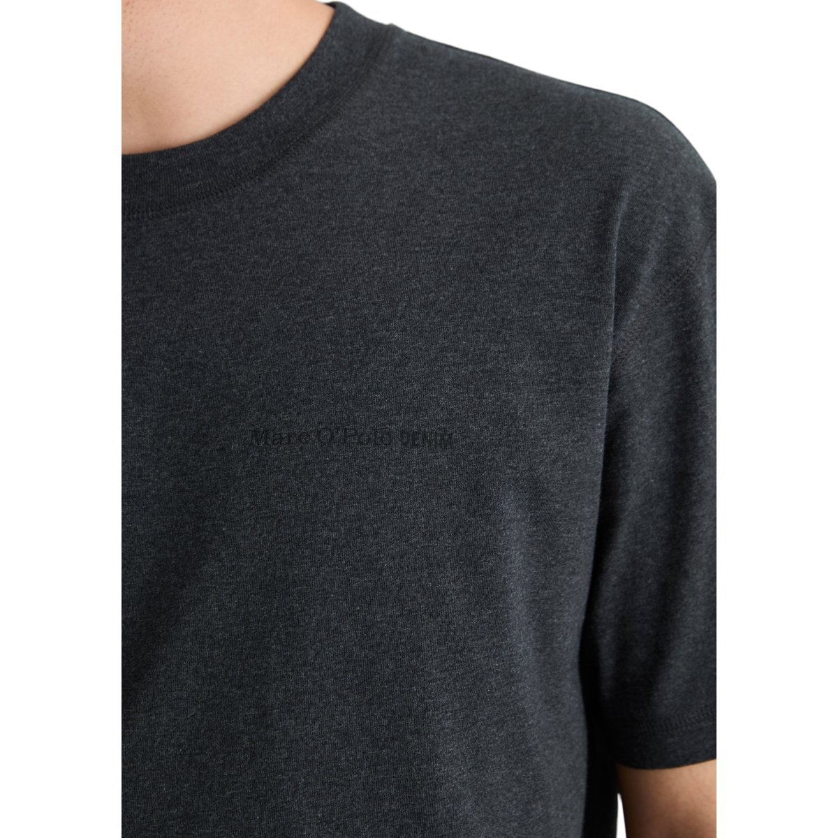 T-shirt relaxed en coton bio doux noir, MARC O’POLO DENIM