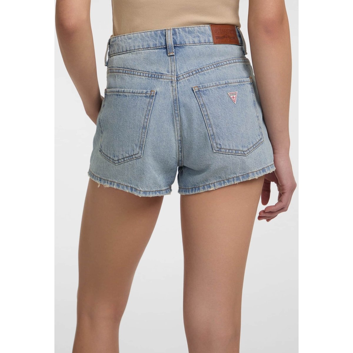 Short En Jean Taille Haute bleu ciel, GUESS