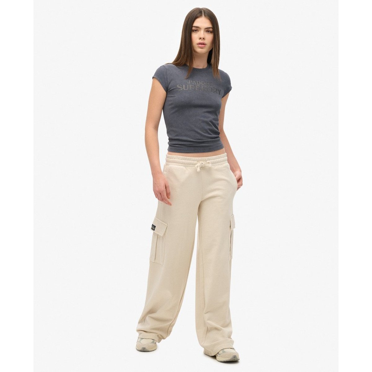 Athletic Essentials Pantalon Jogger Cargo Décontracté écru, SUPERDRY