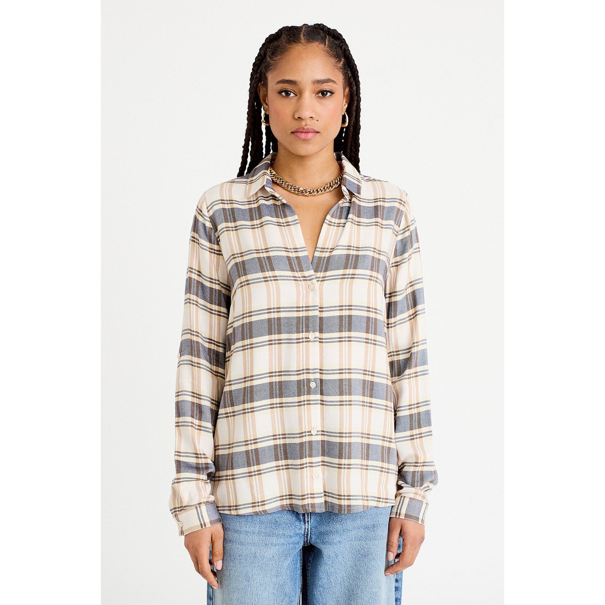 Chemise manches longues bleu, CACHE CACHE