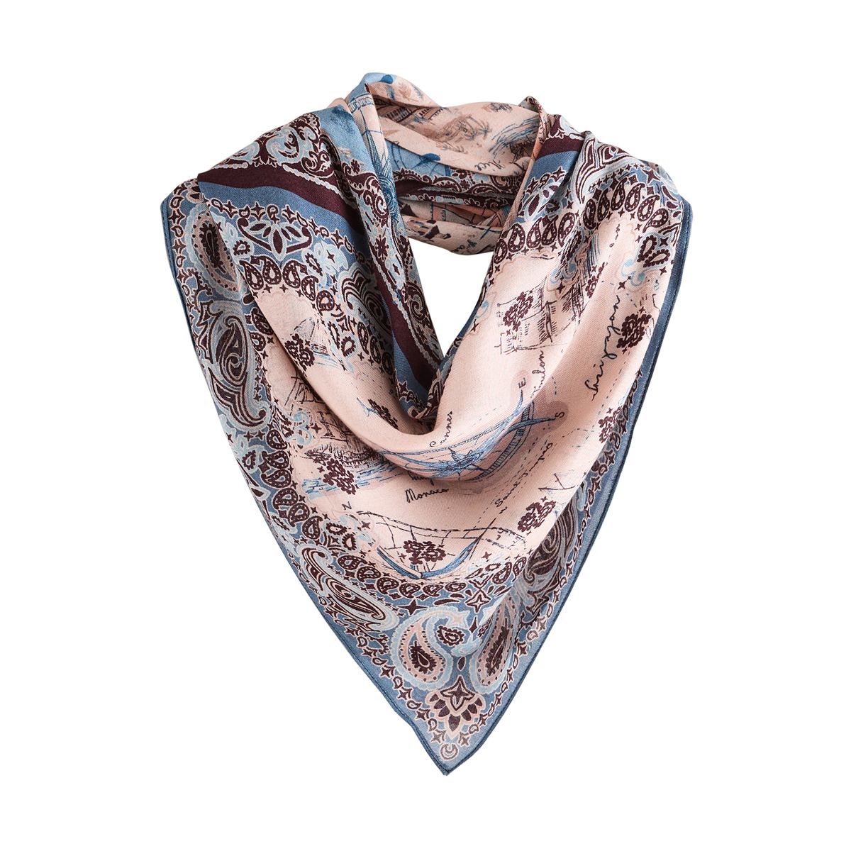 Foulard carré carte imprimée, NEXT