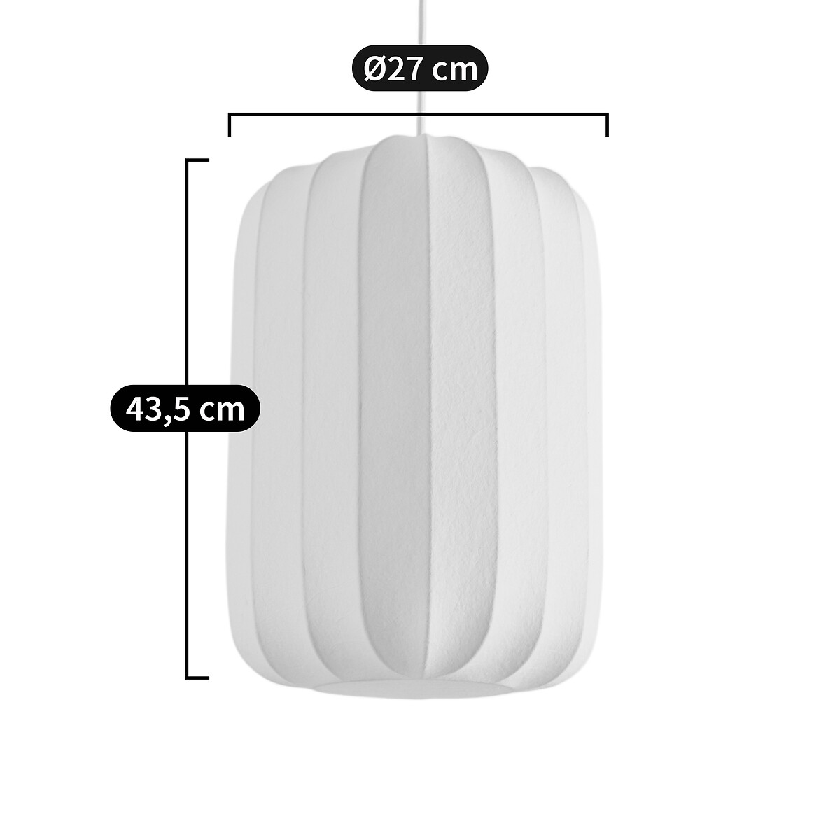 Lámpara de techo 27 x 43,5 cm, Palupo blanco, LA REDOUTE INTERIEURS