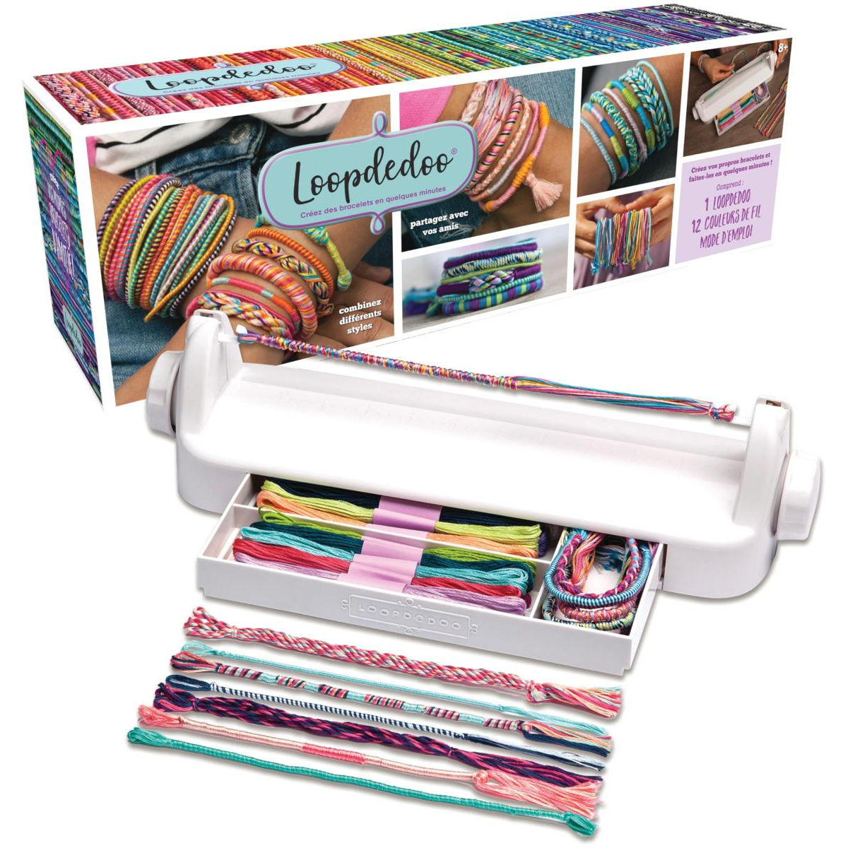 LOOPDEDOO -Kit de Bracelets d'Amitié DIY couleur unique, GOLIATH