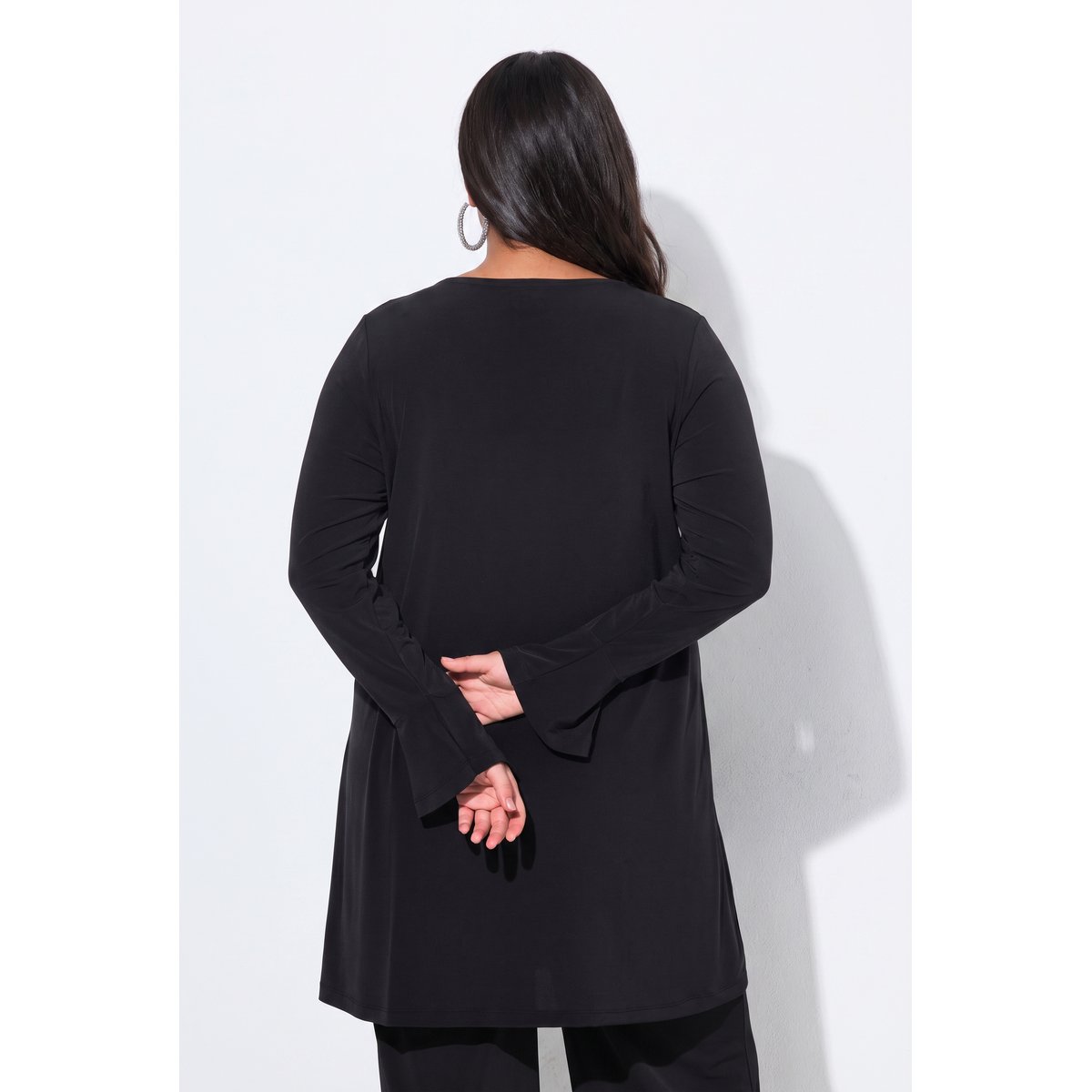 T-shirt long noir, ULLA POPKEN