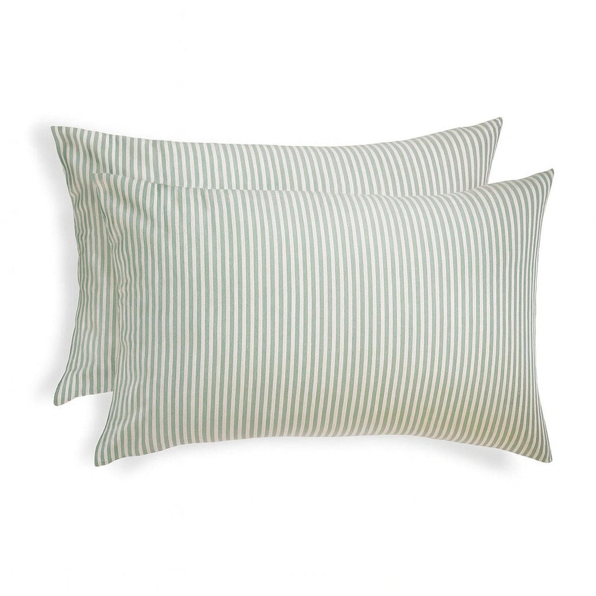 Taie d'oreiller (x2) coton lavé LUNAR vert céladon, FEBRONIE