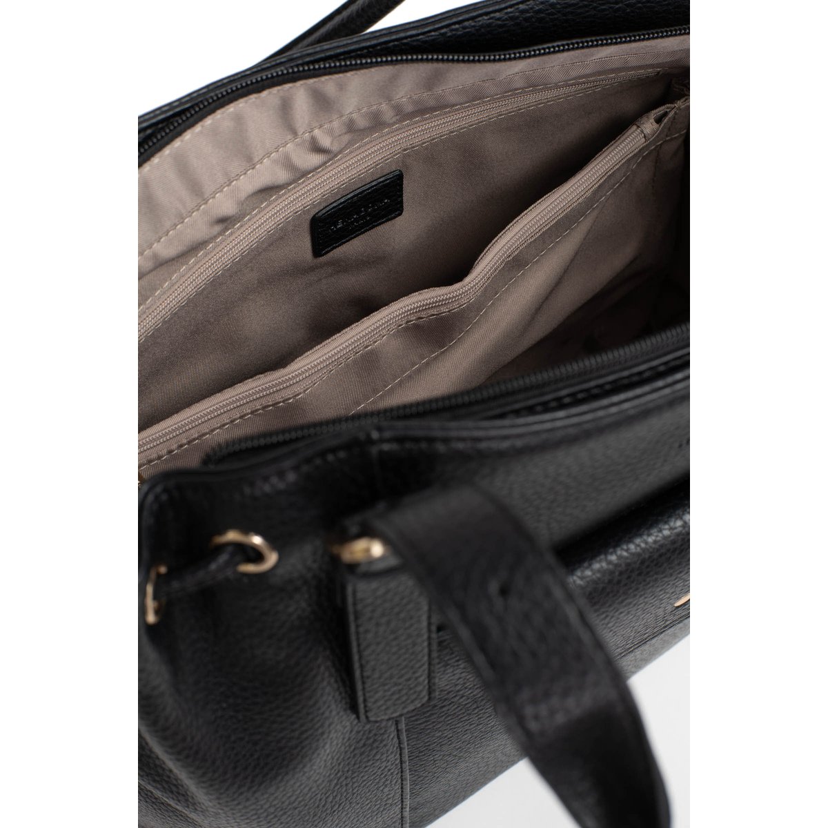 Sac cabas porté épaule  ZORA noir, HEXAGONA