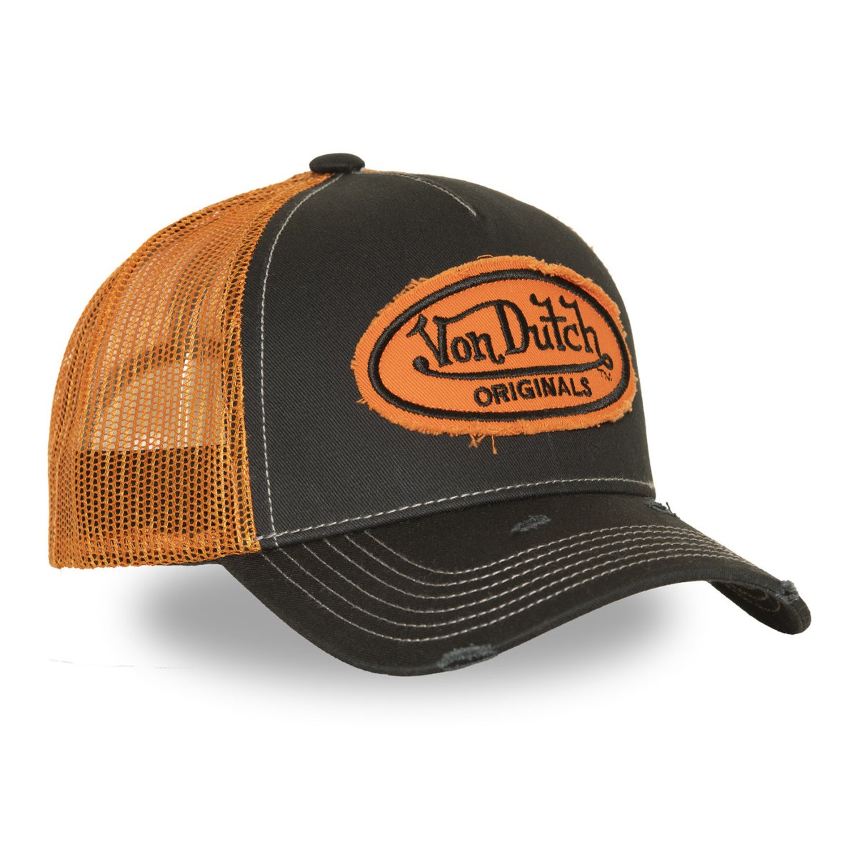 Casquette trucker URBAN noir/orange fluo, VON DUTCH