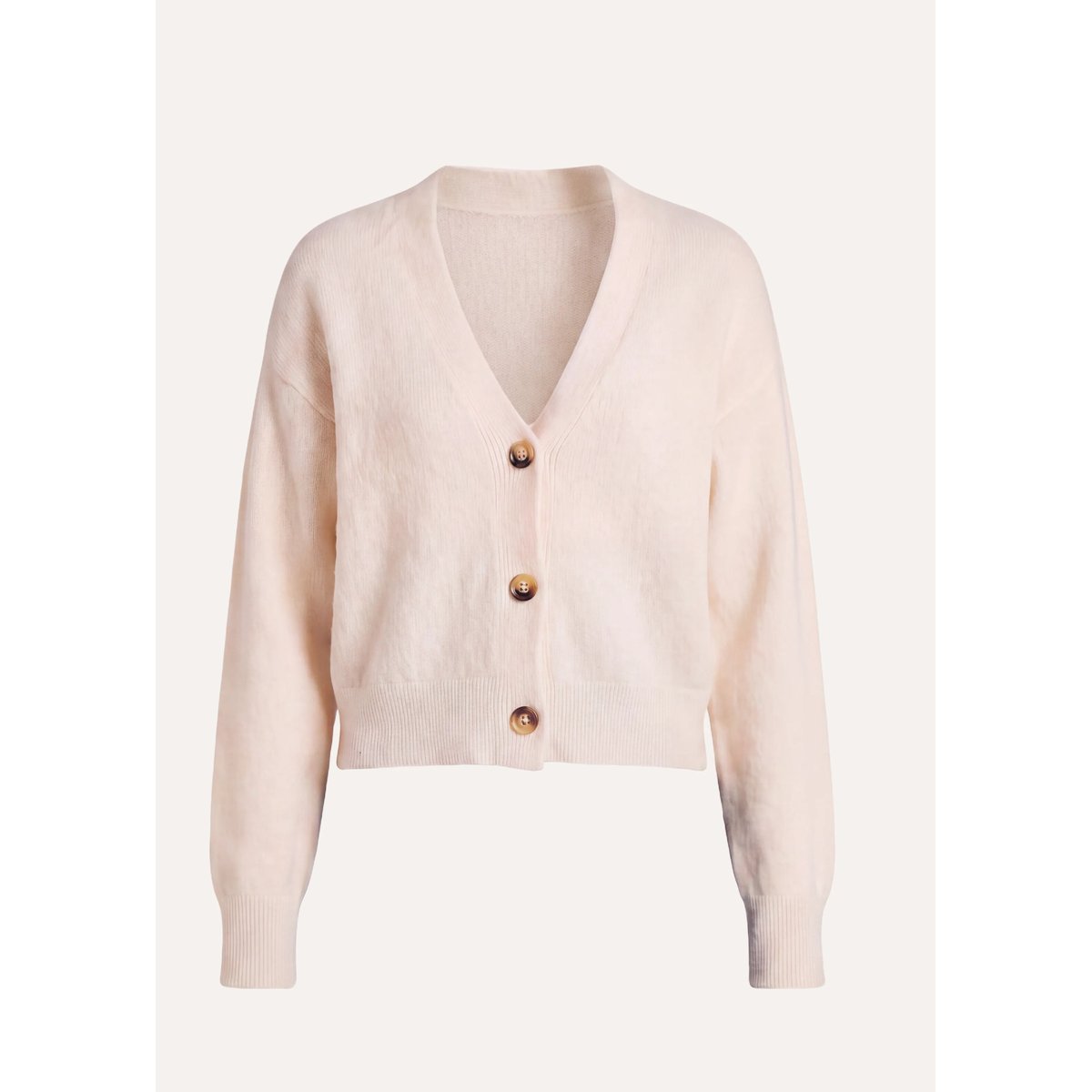 Gilet court col V manches longues ecru, LA FEE MARABOUTEE