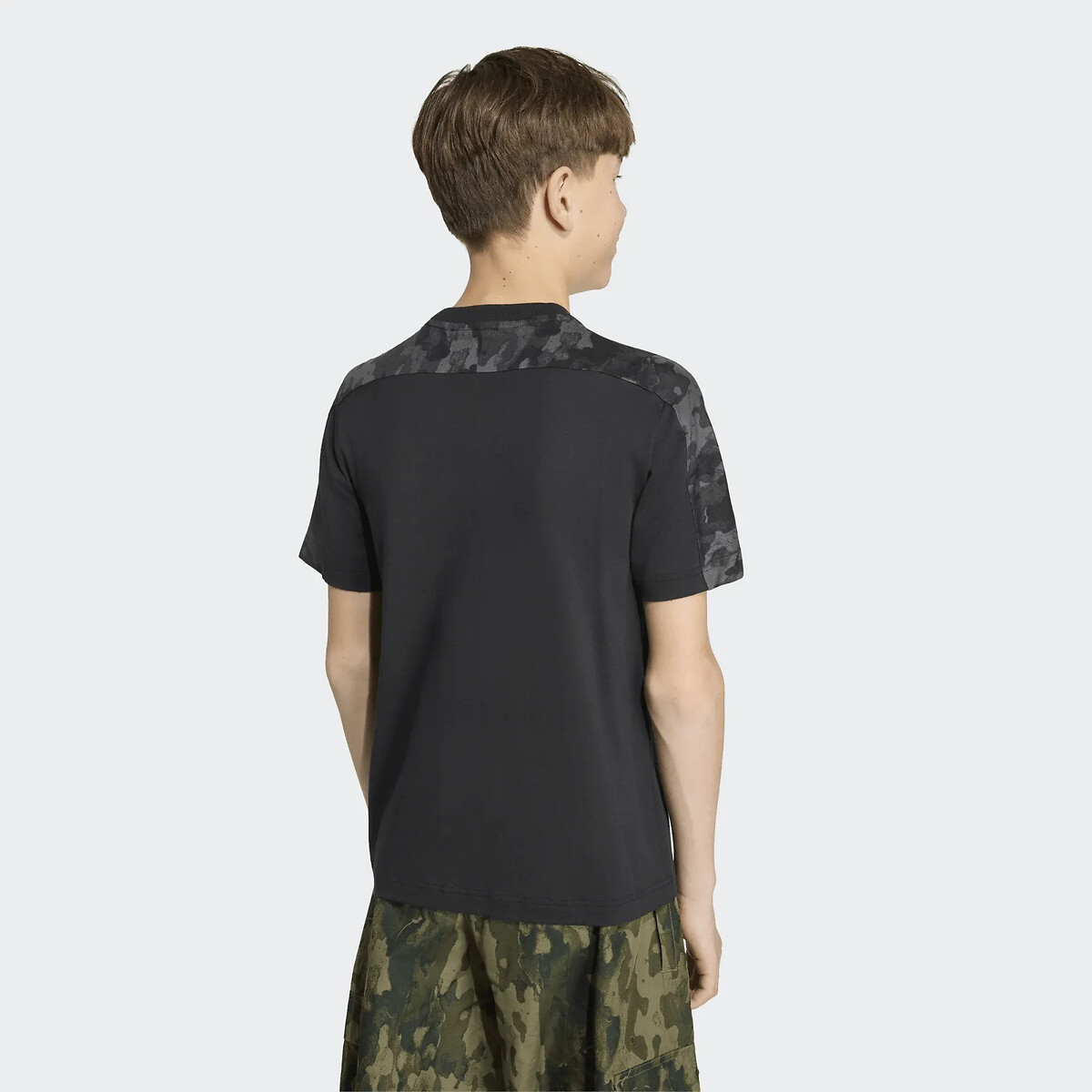T-shirt manches courtes, imprimé camouflage noir, adidas Performance