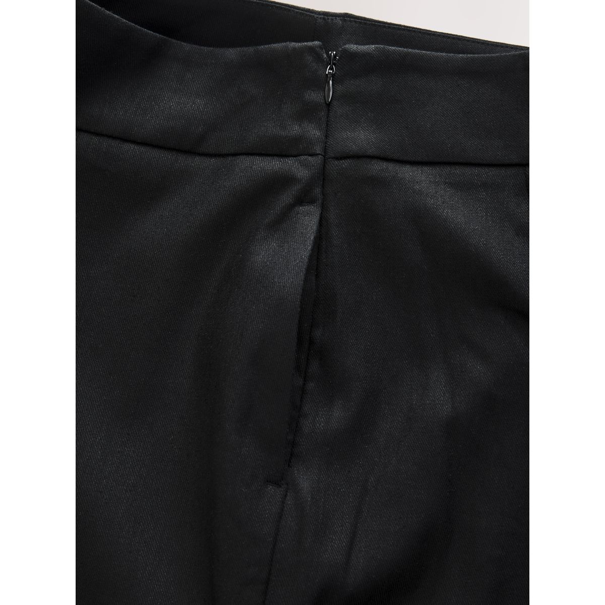 Pantalon tailleur slim court avec lin noir, NEXT