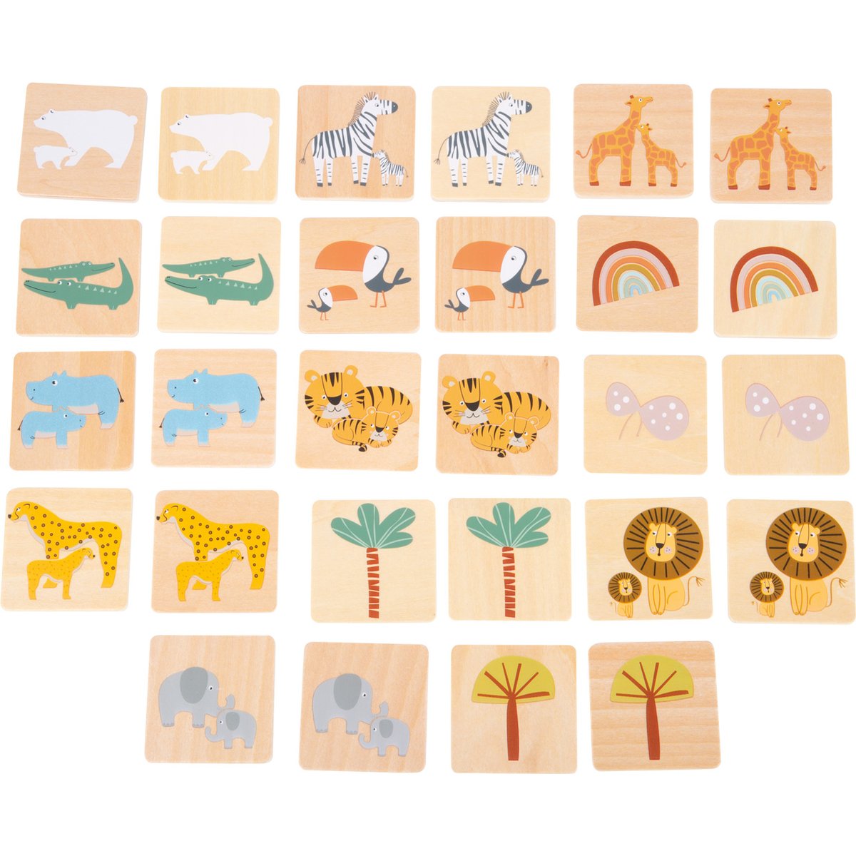 Jeu de mémo Safari beige, SMALL FOOT COMPANY