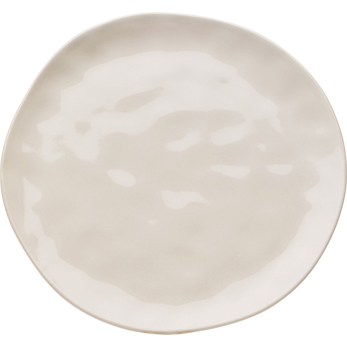 Lot de 6 assiettes plates en faïence, ORGANIC crème, KARE DESIGN