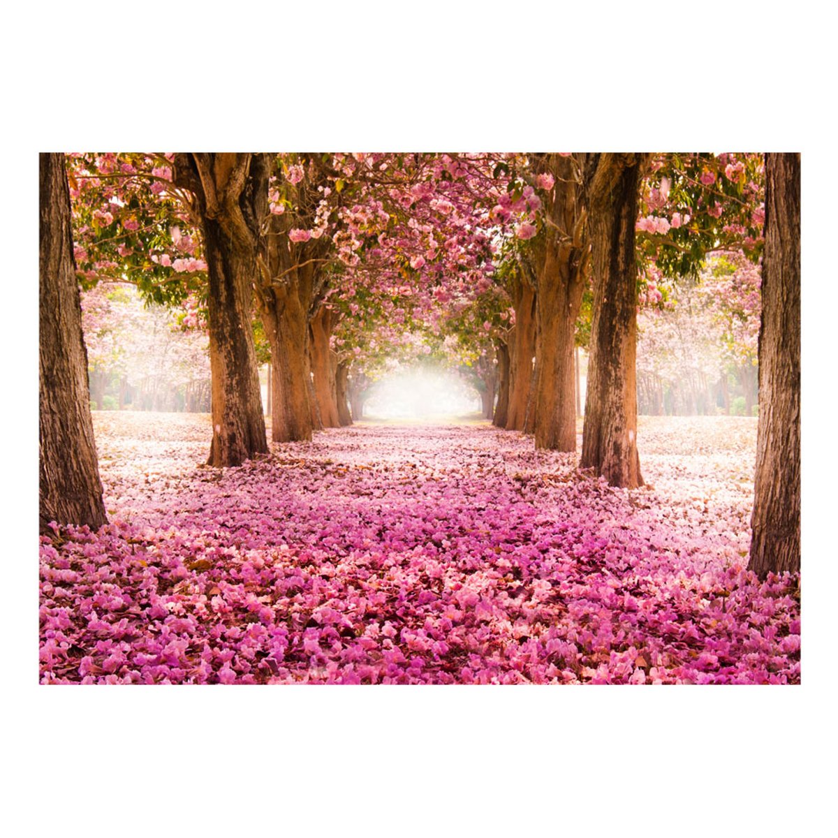 Papier peint intissé panoramique Paysage Pink grove rose, EDEN