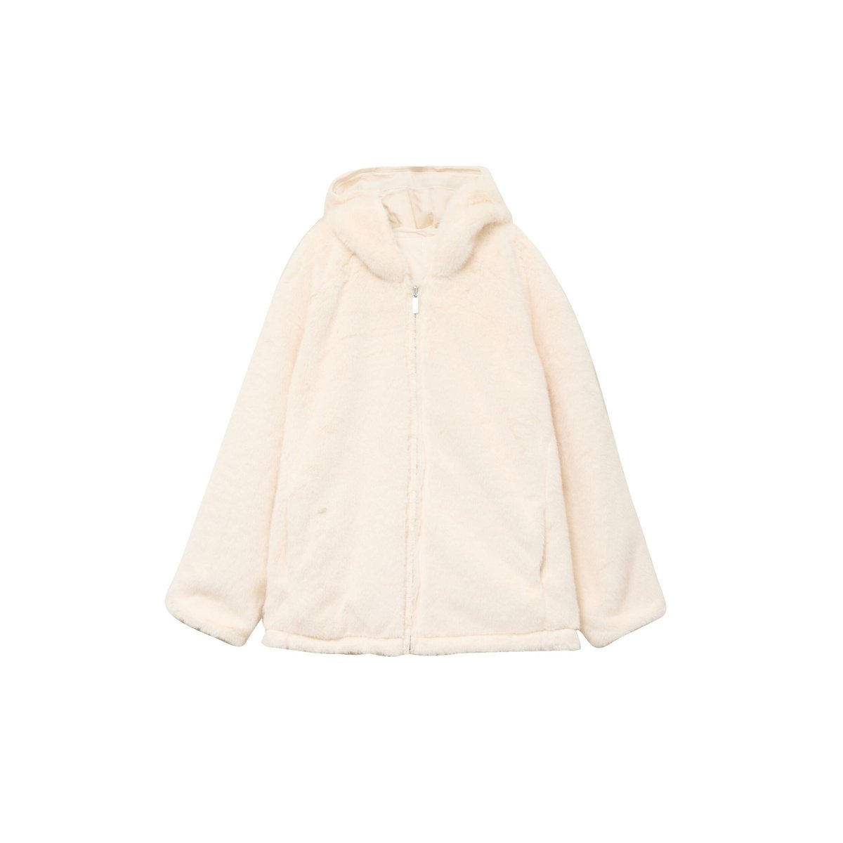 Parka réversible courte à capuche beige, BREAL
