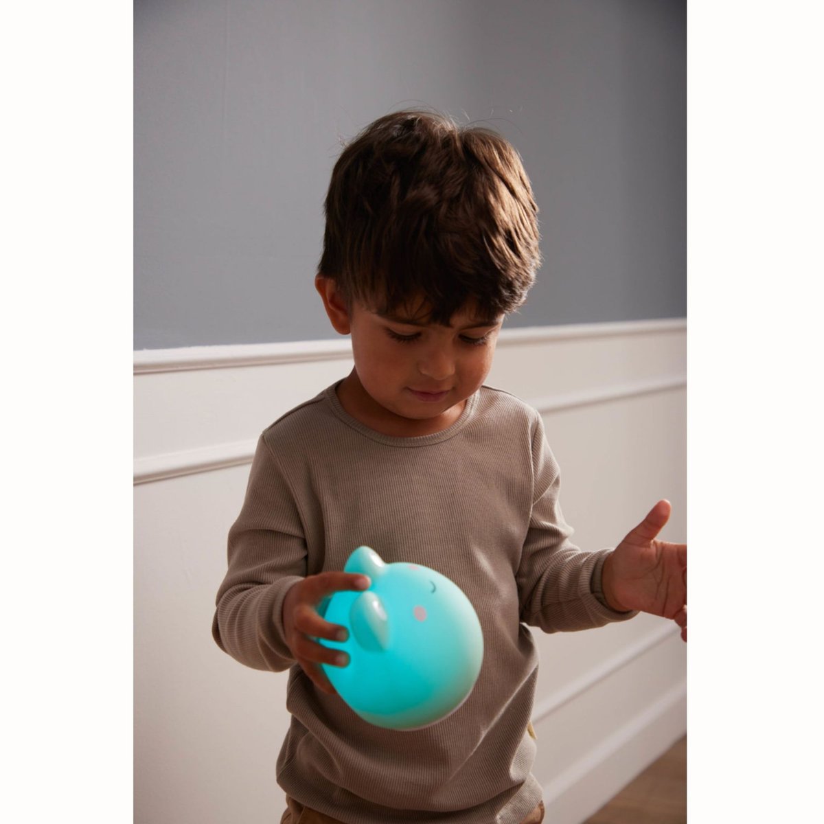 Mini veilleuse LED silicone Christian la baleine vert grenouille, FILIBABBA