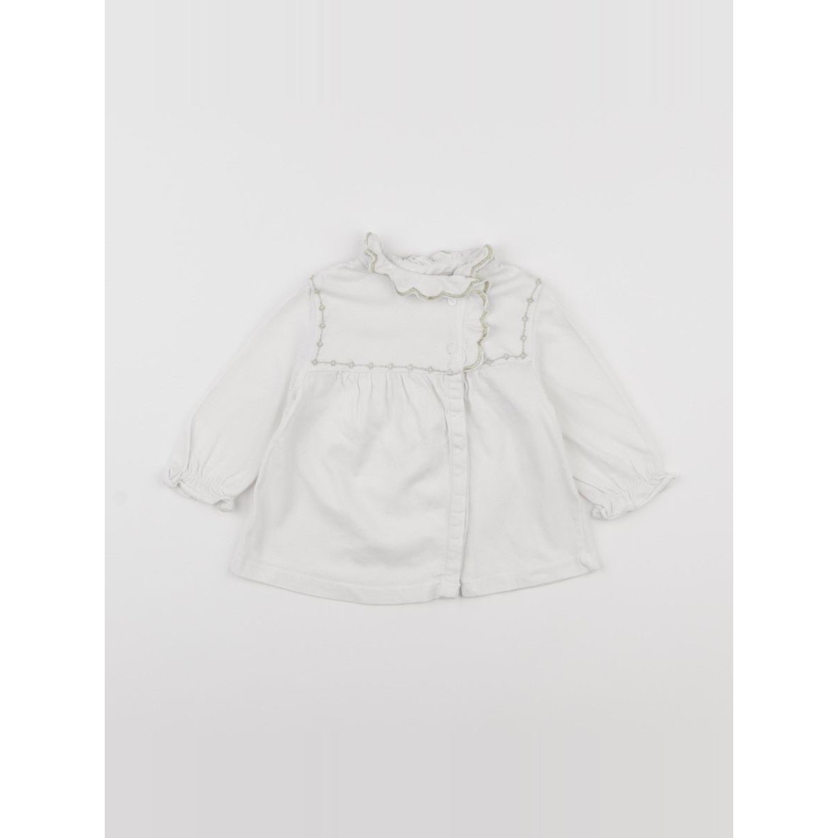 Tee-shirt - Etat satisfaisant blanc, or, CYRILLUS