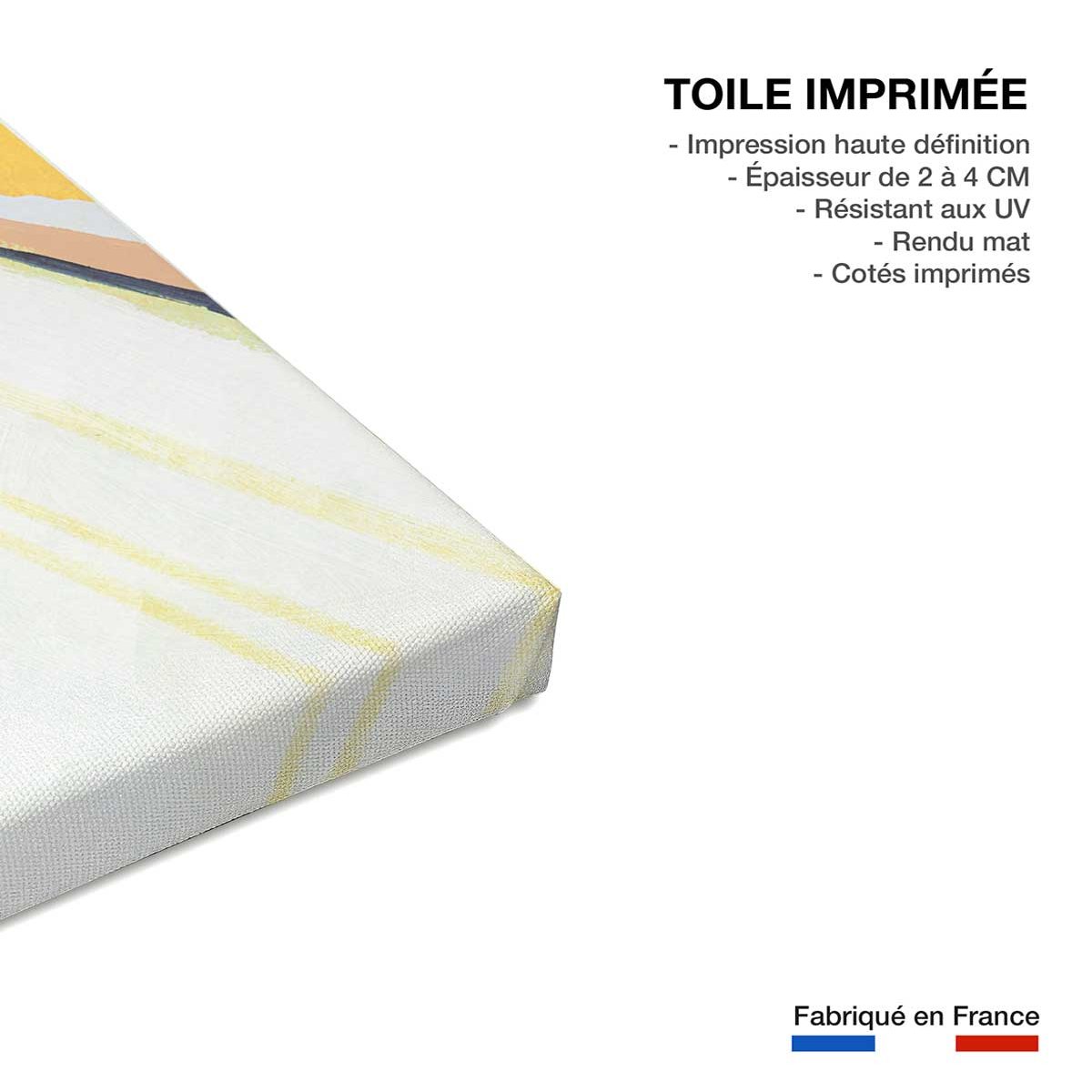Tableau abstrait bonbons du désert toile imprimée, HEXOA