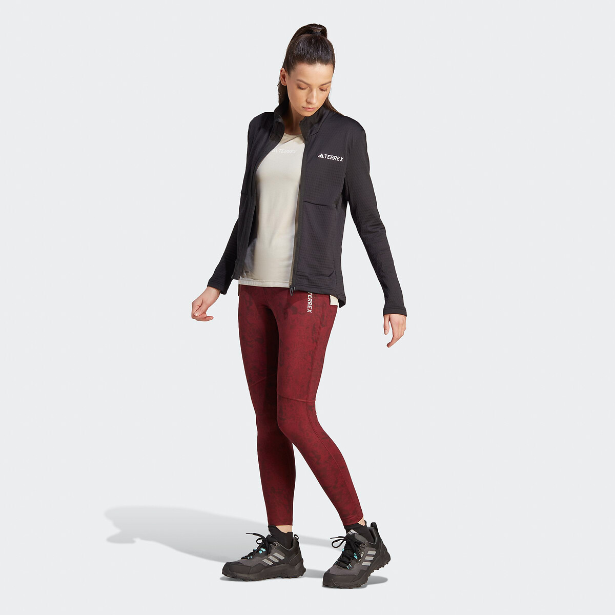 Veste légère de randonnée zippée Terrex Multi noir, adidas Performance