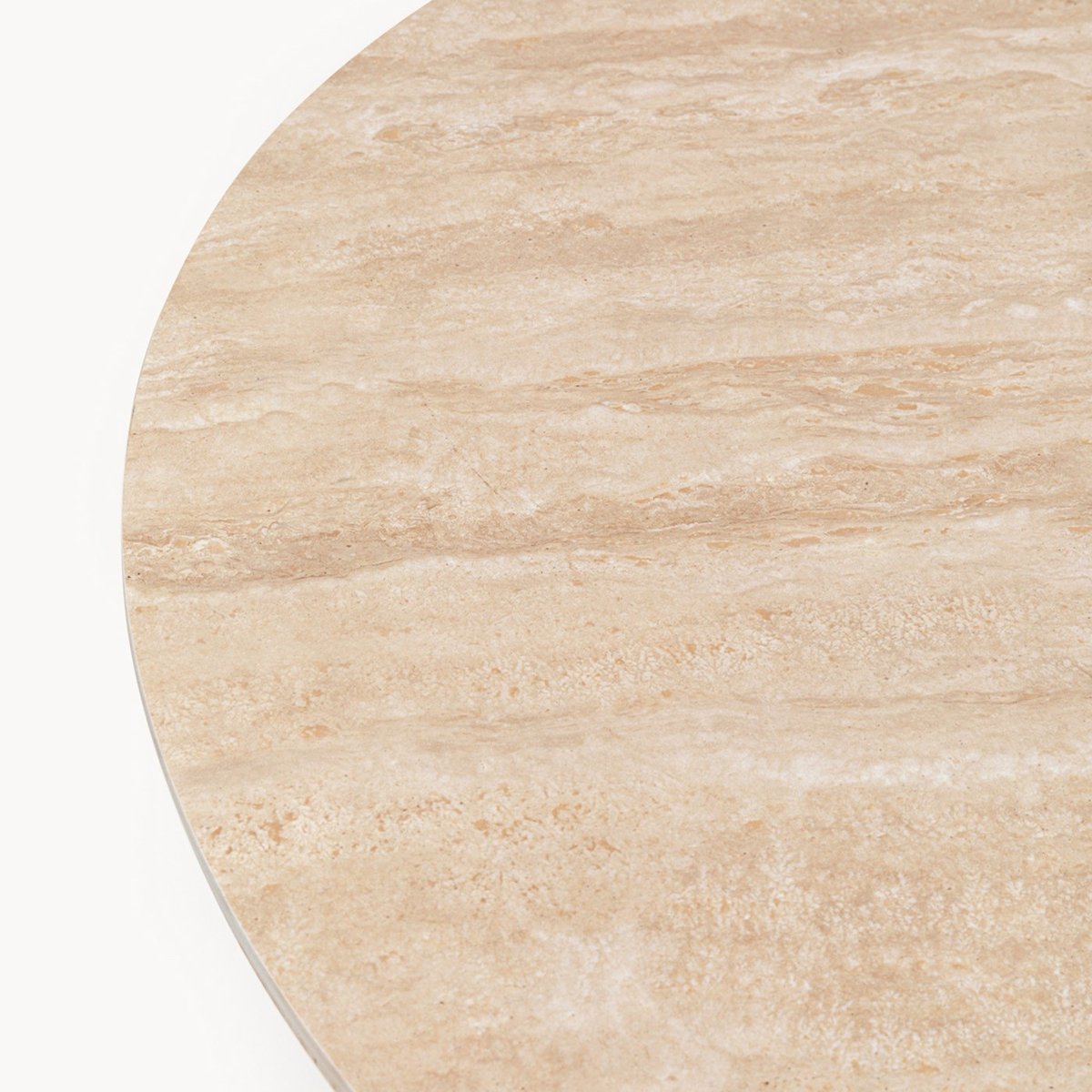 Table ovale en grès, TRAVERTINO beige, KARE DESIGN