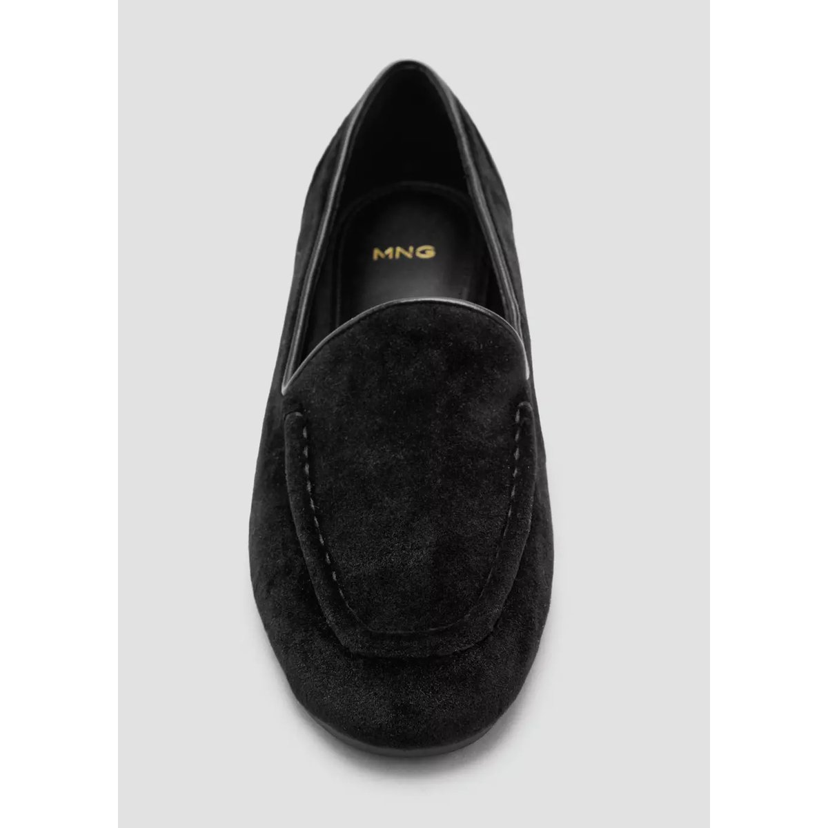 Mocassins velours noir, MANGO