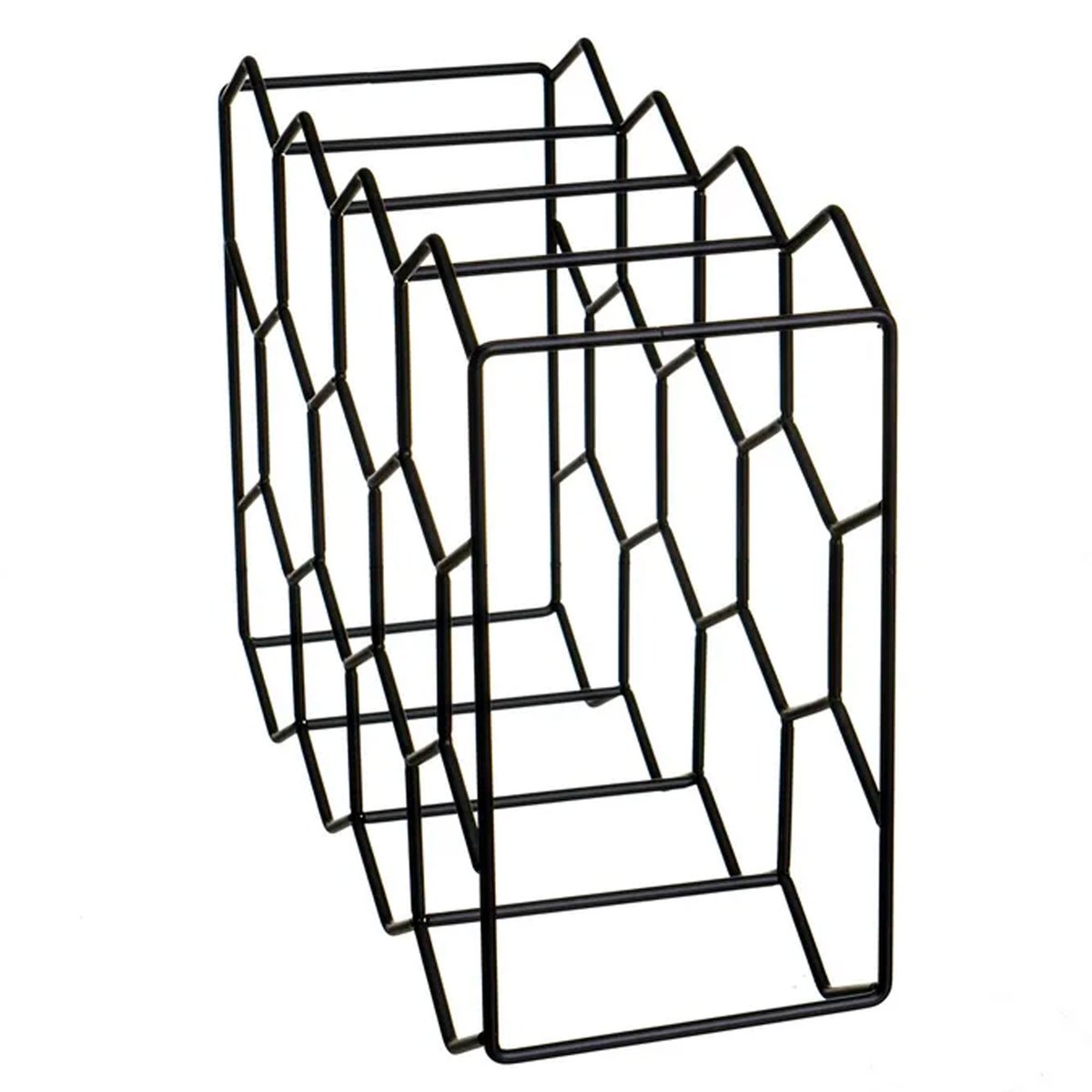 Porte bouteilles métal noir 11 bouteilles 43x15x30cm noir, WADIGA