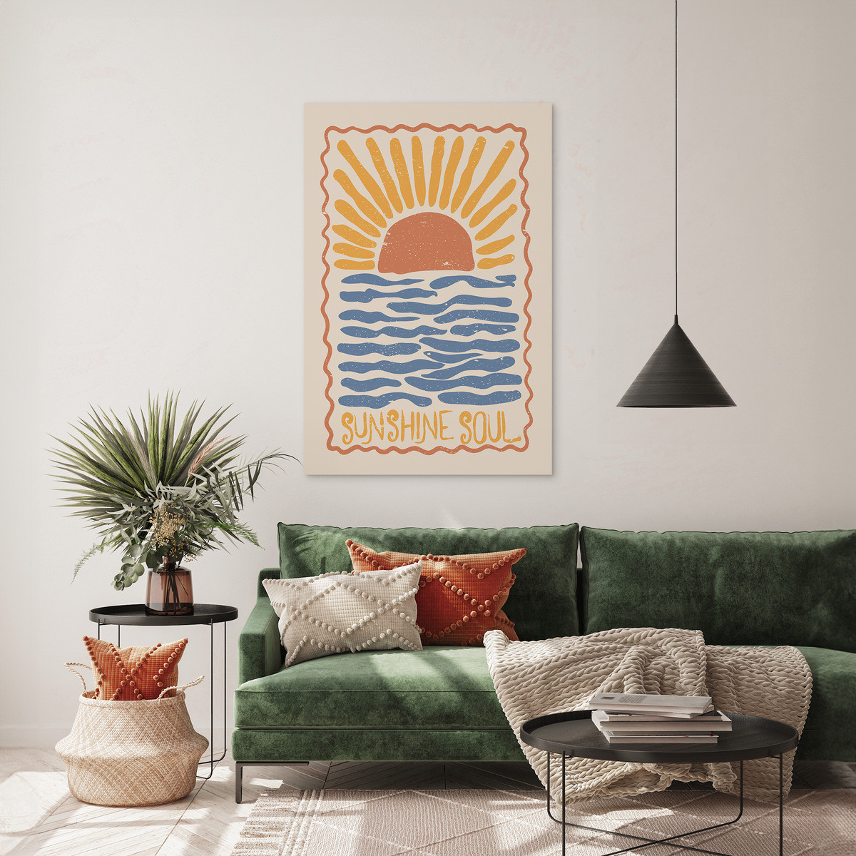 Tableau Sur Toile Illustration Couché De Soleil ILLUSTRATION tableaux sur toile-orange, CEANOTHE