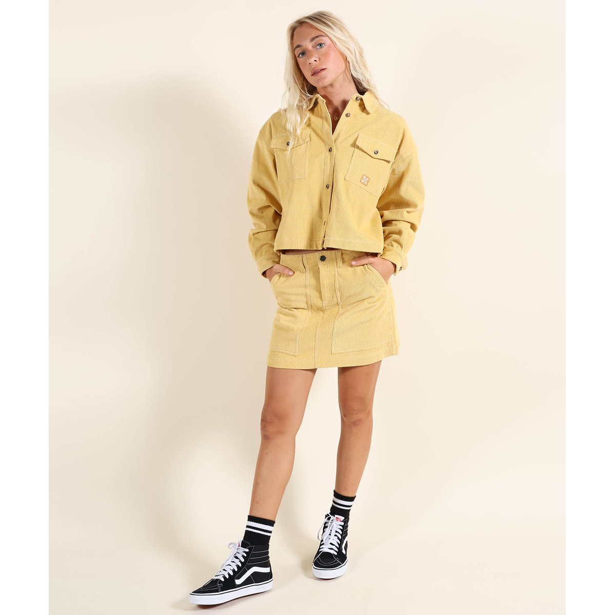 Mini jupe CORD lazy yellow, OXBOW