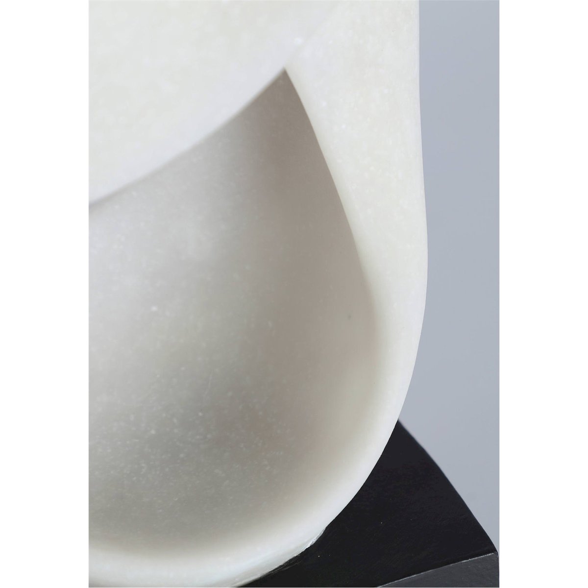 Sculpture organique contemporaine de salon blanc pur contemporain, RECOLLECTION