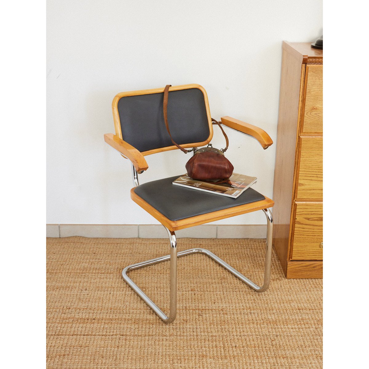 Fauteuil de bureau en bois Jakob N°1449 - Bon état bois clair, DEBONGOUT