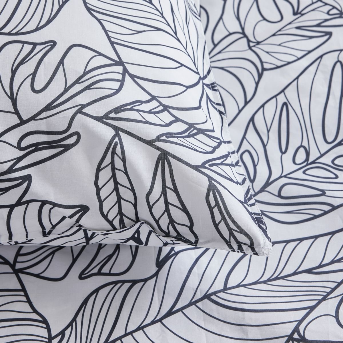 Parure de lit imprimé Floral Coton SUNSHINE RITA blanc, TODAY
