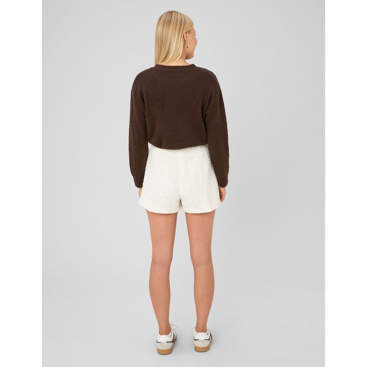 Short habillé texturé blanc écru, BZB