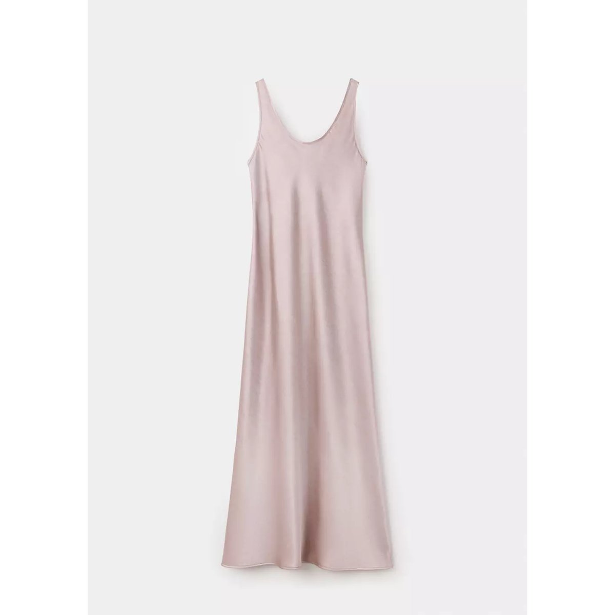 Robe satinée effet froissé rose pastel, MANGO