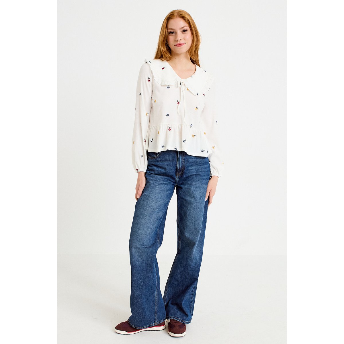 Blouse droite manches longues multicolore, CACHE CACHE
