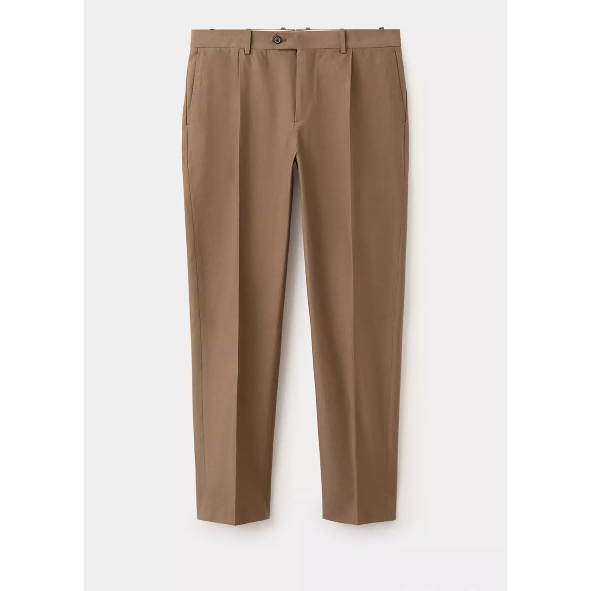 Pantalon de costume en lyocell et coton slim-fit tabac, MANGO MAN