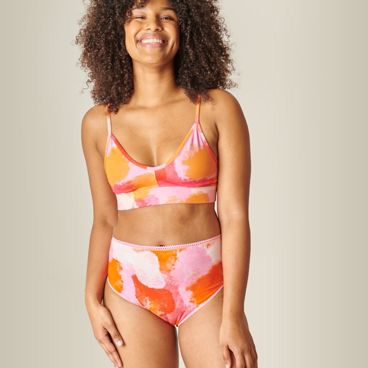 Culotte coton taille haute IMPRIMÉE rose, WE ARE JOLIES
