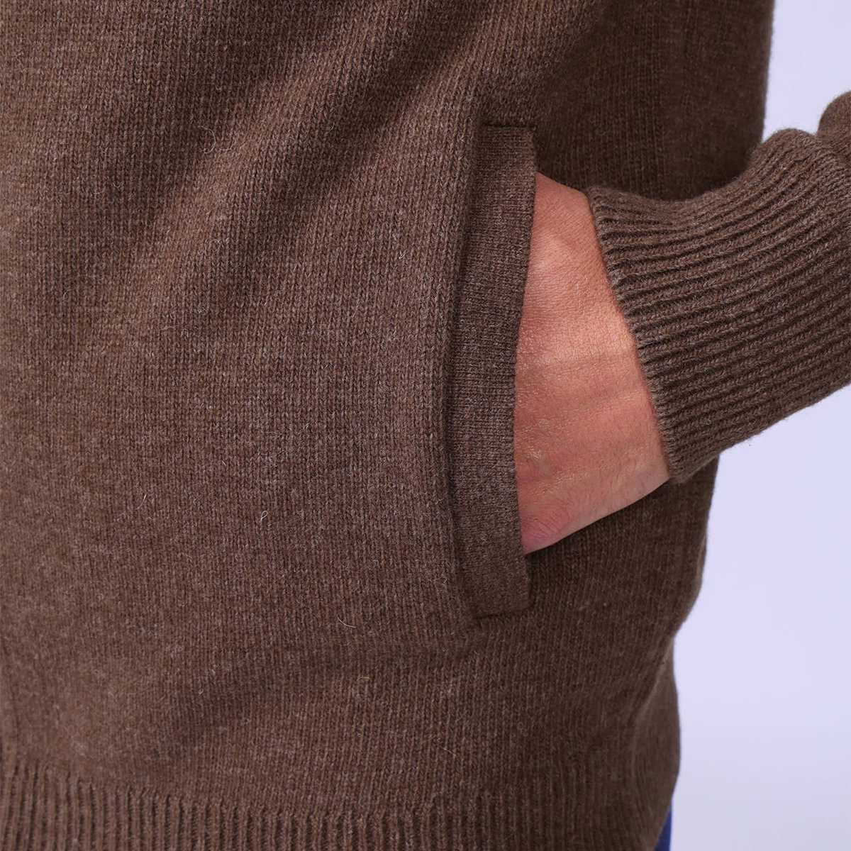Cardigan zippé Hauron taupe, MISE AU GREEN