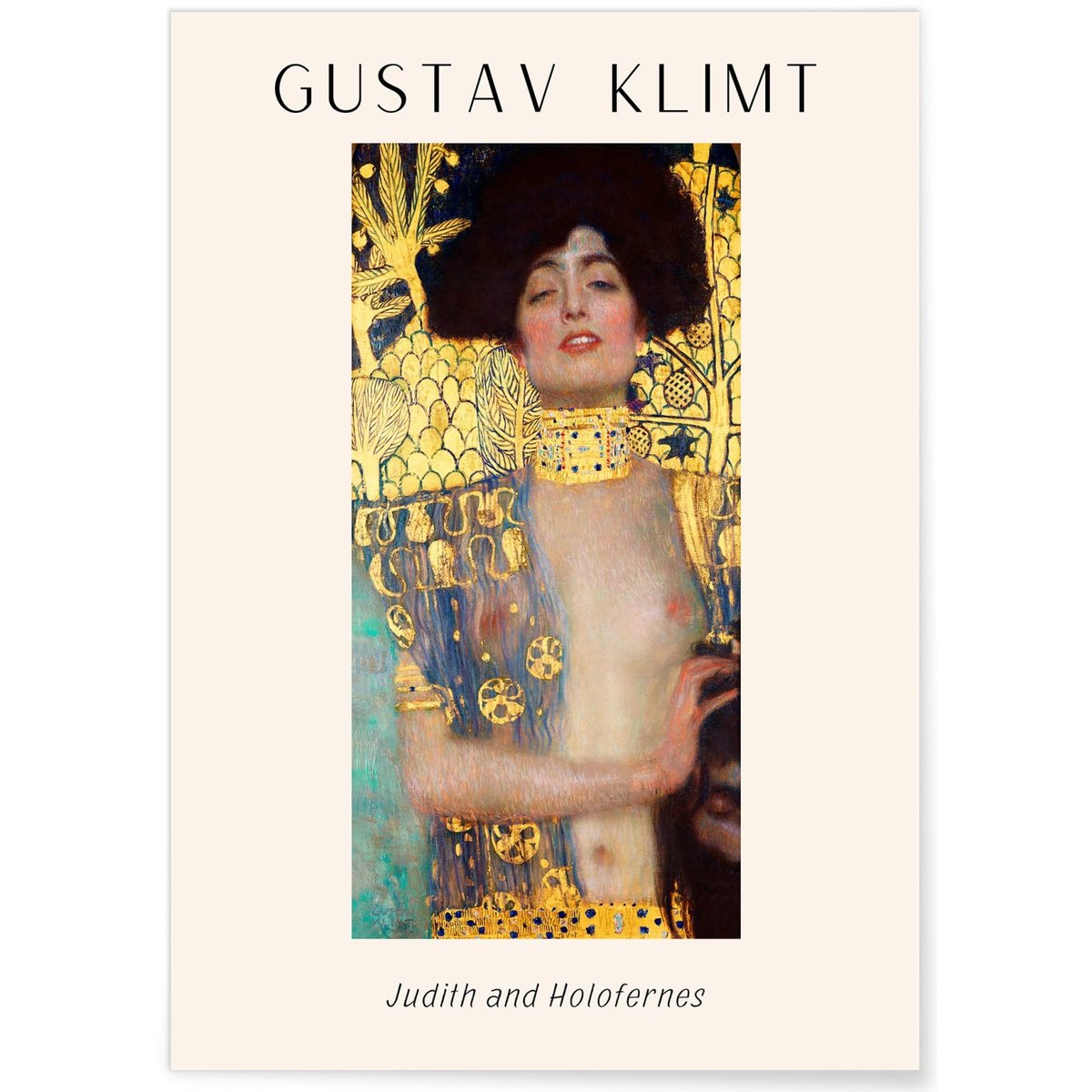 Affiche Gustav Klimt « Judith and Holofernes » blanc, L'AFFICHERIE