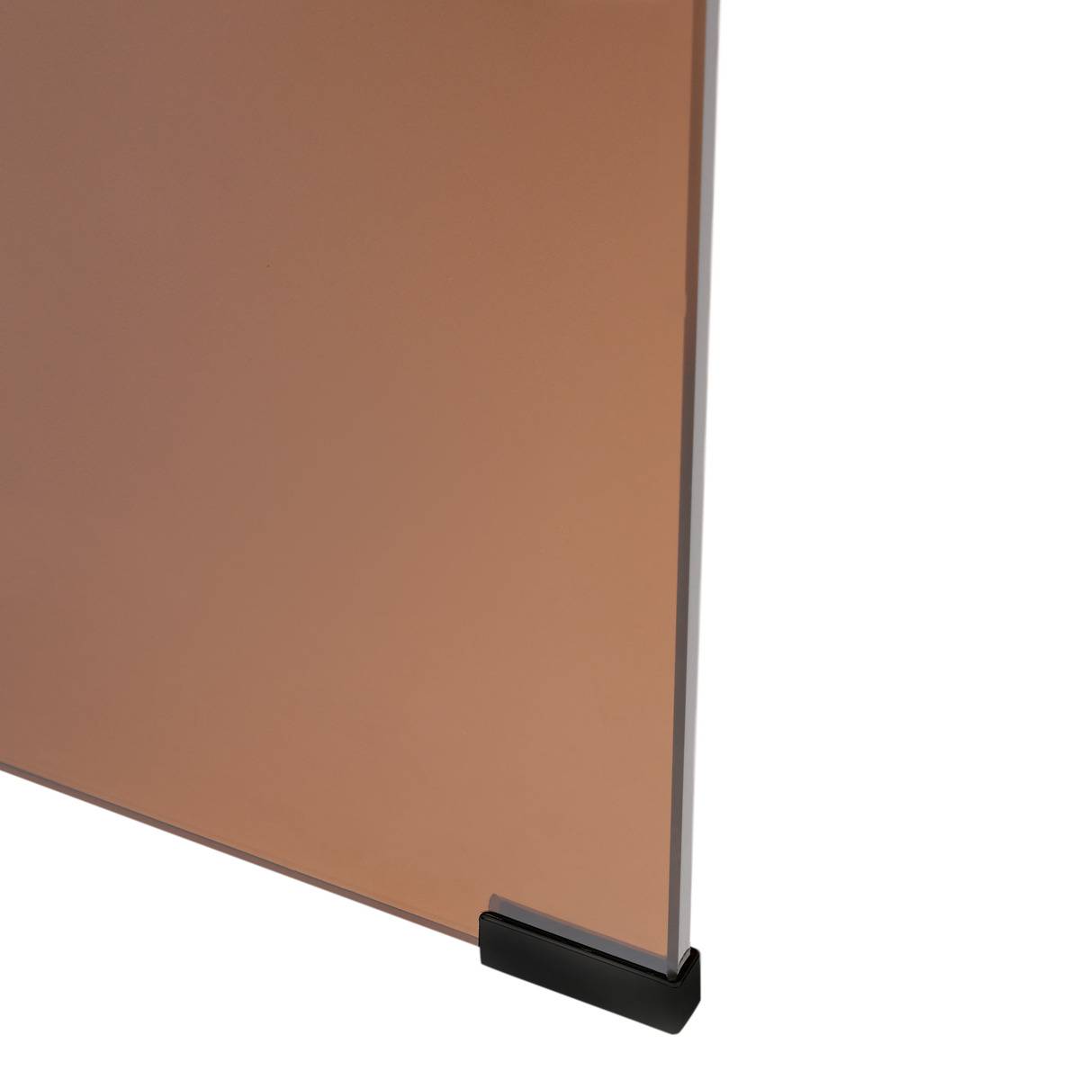 Table basse rectangulaire en verre trempé LENIA ambre, ATMOSPHERA