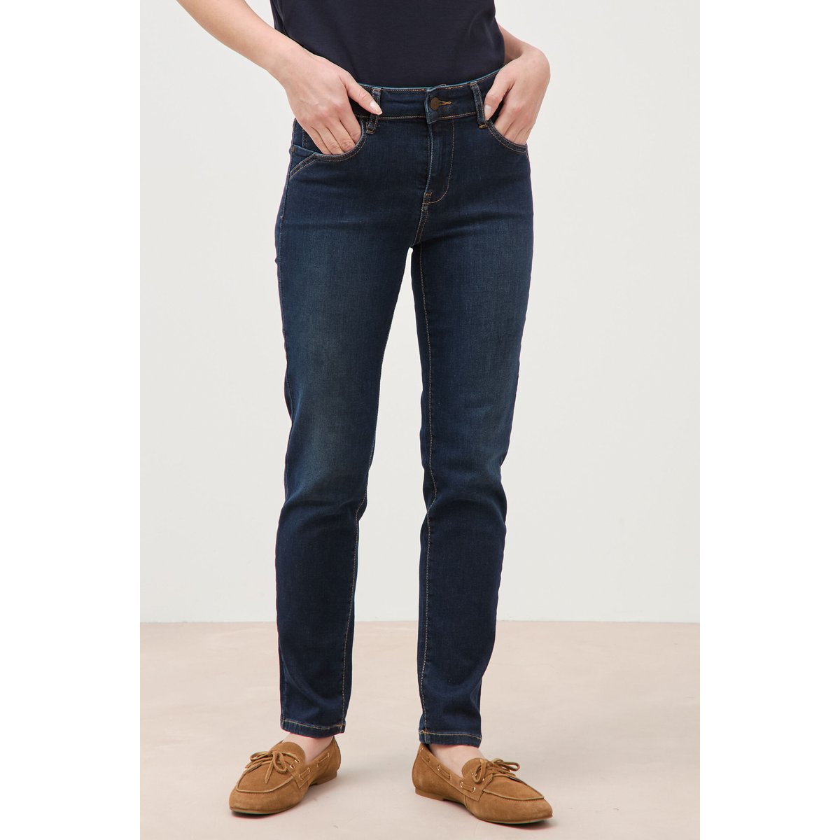 Jeans slim 7/8ème denim brut, BONOBO