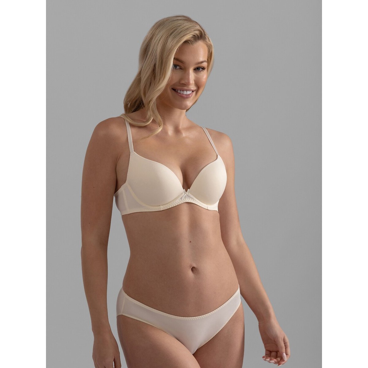 Lot de 2 soutiens-gorge push-up SONIA ivoire/marine, DORINA