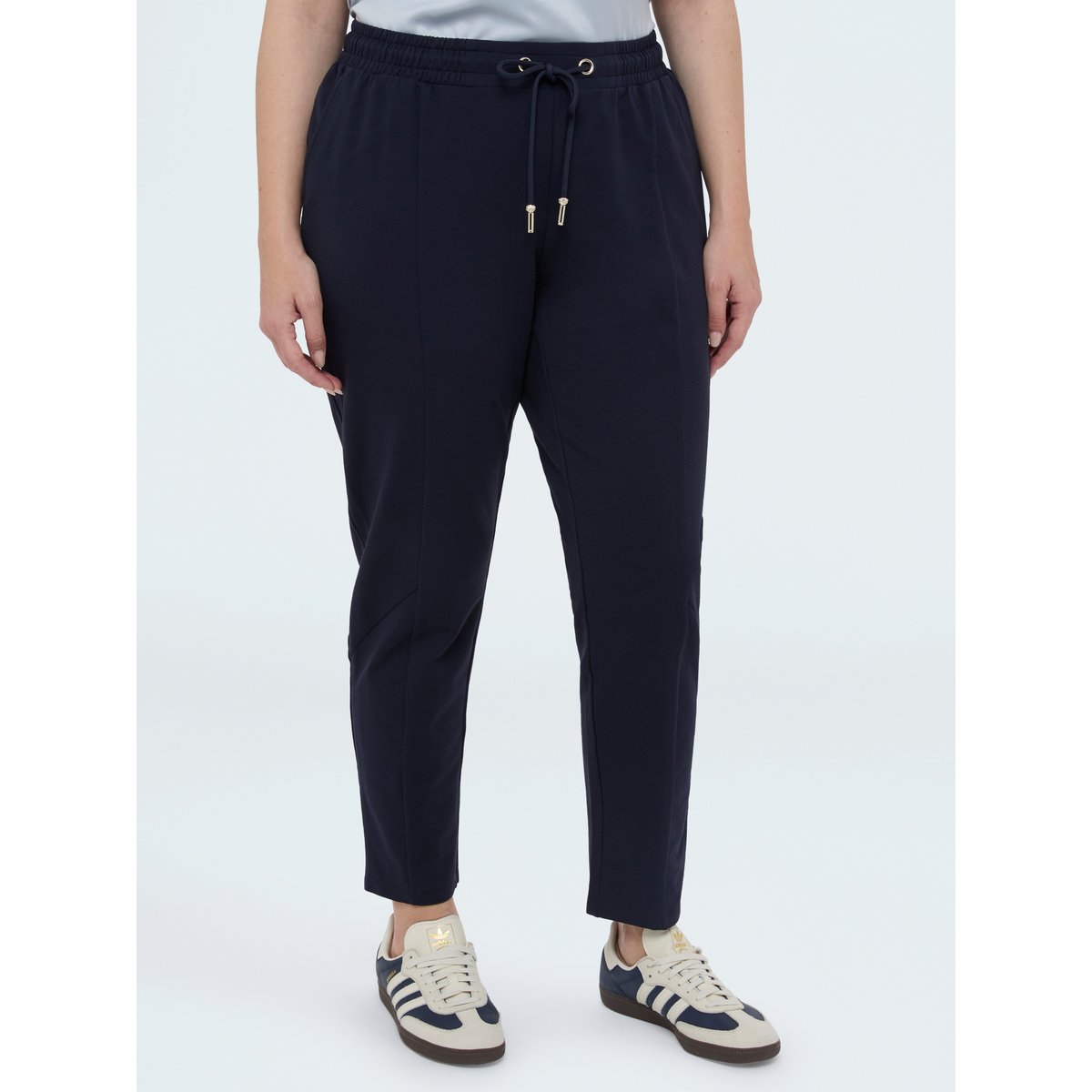 Pantalon de jogging en molleton avec cordon de serrage bleu, FIORELLA RUBINO