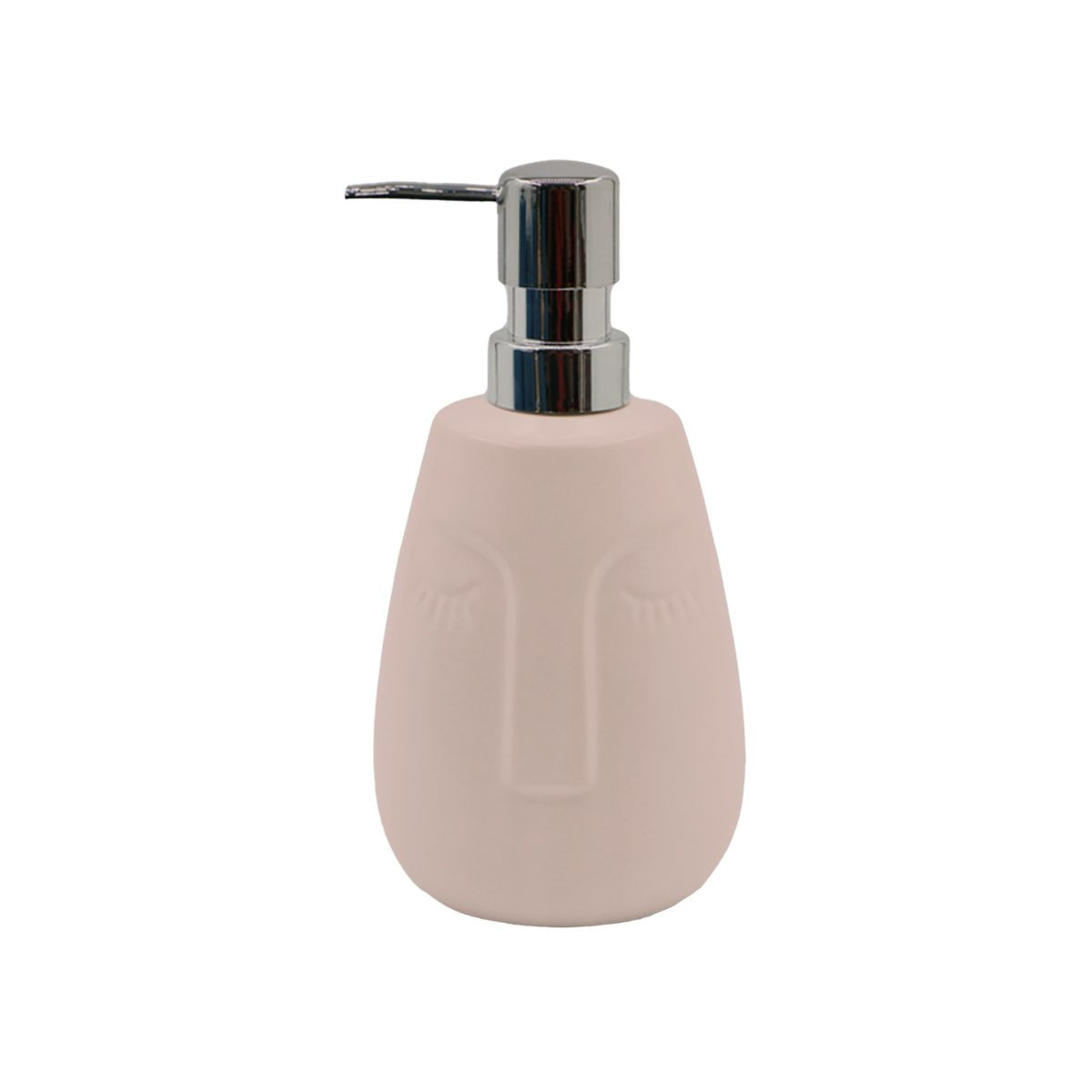 Set salle de bain visage 3 pièces céramique MOAI rose, GUY LEVASSEUR