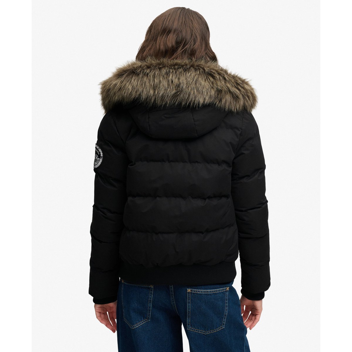 Blouson Bomber Everest Ella noir, SUPERDRY