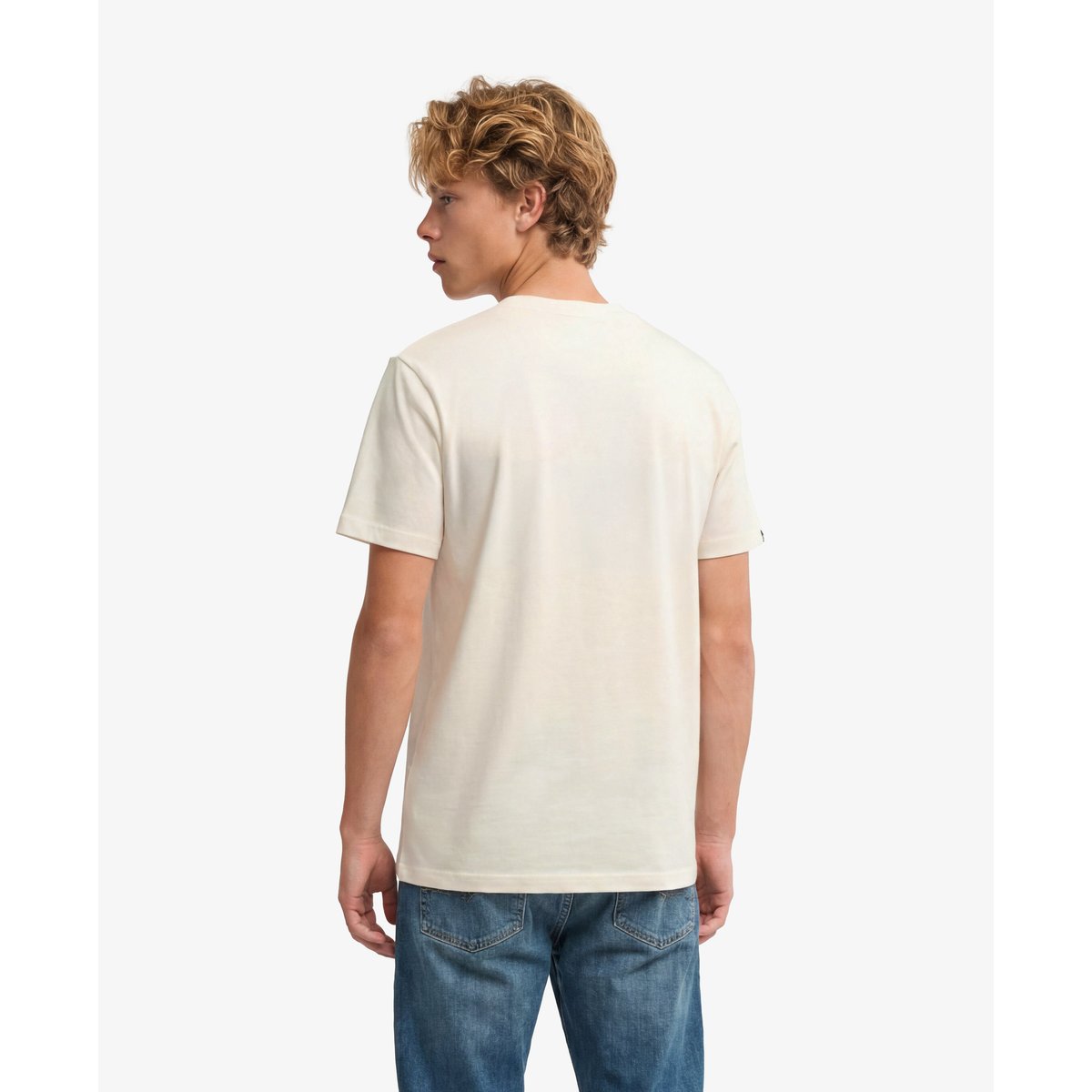 T-shirt Outdoor Stripe Logo Coupe Décontractée écru chiné, SUPERDRY